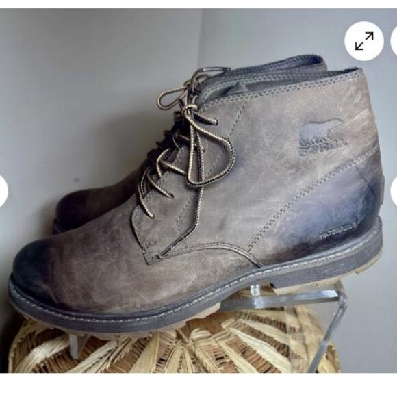 Sorel Madson Waterproof Full Grain Leather Chukka Boot Lace Up NM2786 Men Sz 12 - Picture 1 of 6